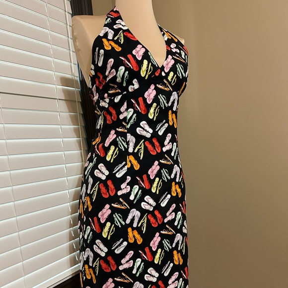 janique Dresses & Skirts - Janique Vintage Halter flip flop Print Dress - Multicolor